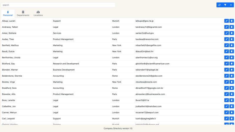 Company Directory Project